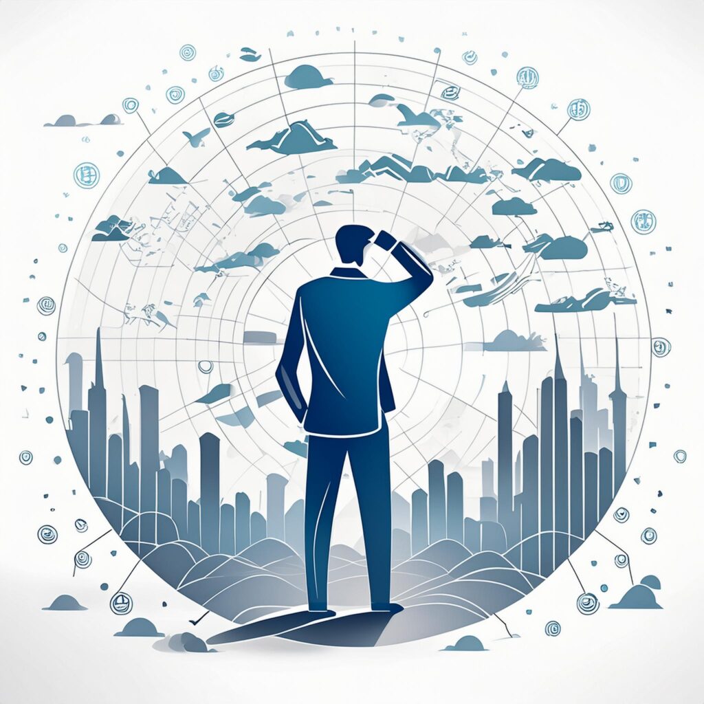 Firefly Logo mit weissem Hintergrund fuer Kein Plan von Aktien. Person schaut verwirrt auf eine Karte