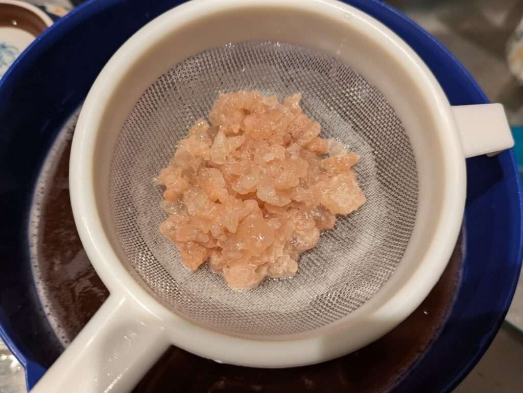 Wasser Kefir nach dem Rhabarbar Ansatz