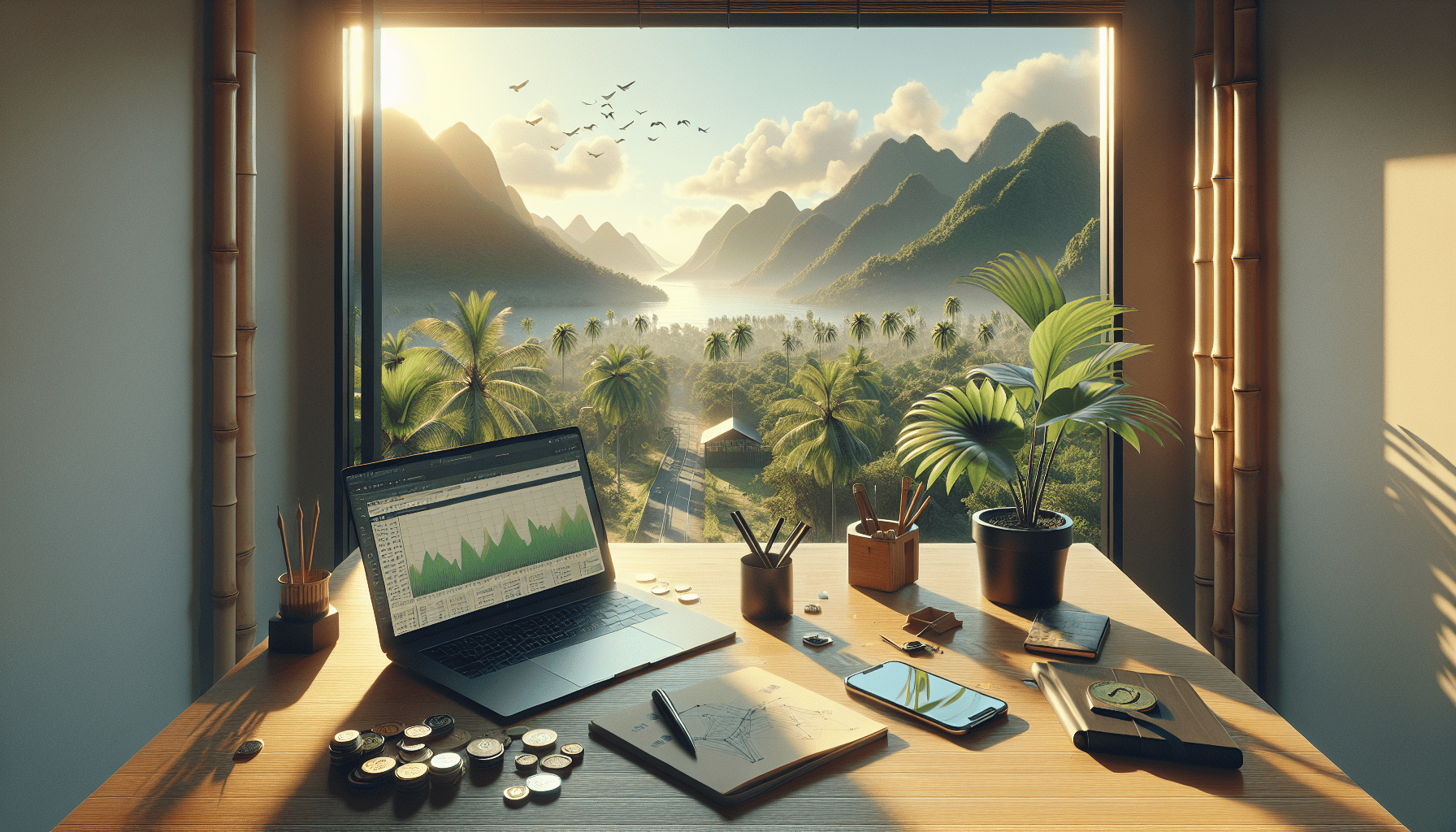 digital nomad auf sparflamme mit monatlich um titelbild